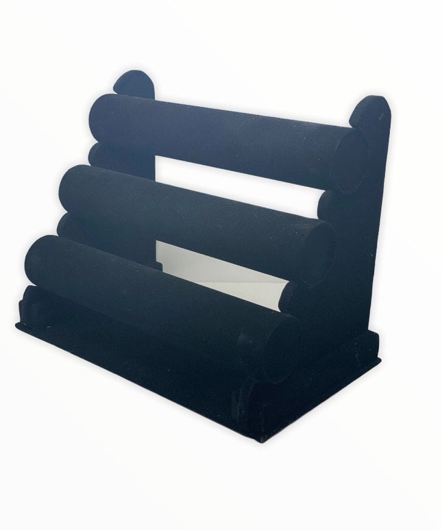 Suport bijuterii catifea Triplu