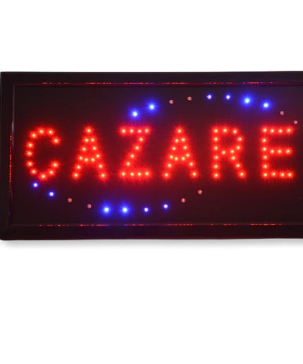 Tablou luminos reclamă CAZARE