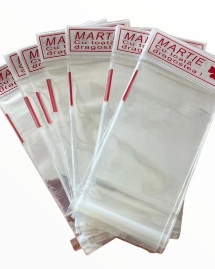 Pungi cu clapetă adezivă Martie lungime 14-30cm. 100/set