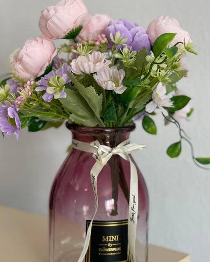 Vază sticlă decor 1024-8. 18cm