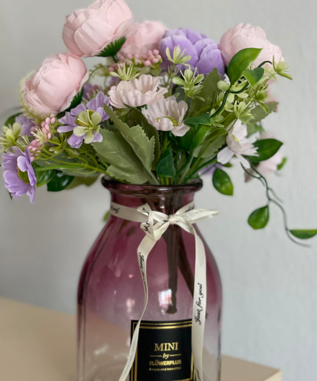 Vază sticlă decor 1024-8. 18cm