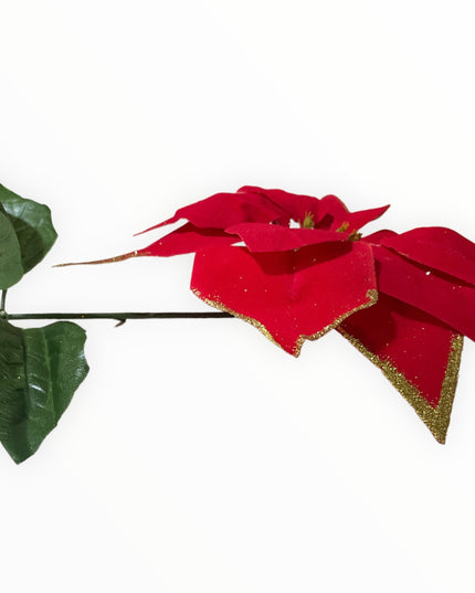 Floare Crăciun sclipici 56cm