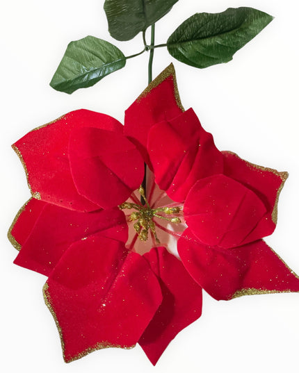 Floare Crăciun sclipici 56cm