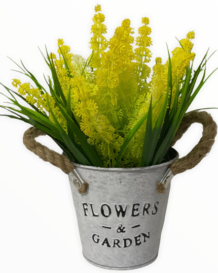 Aranjament ghiveci metal F10 21cm