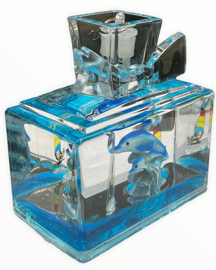 Sticlă Mediteraneană cu lumini 9cm