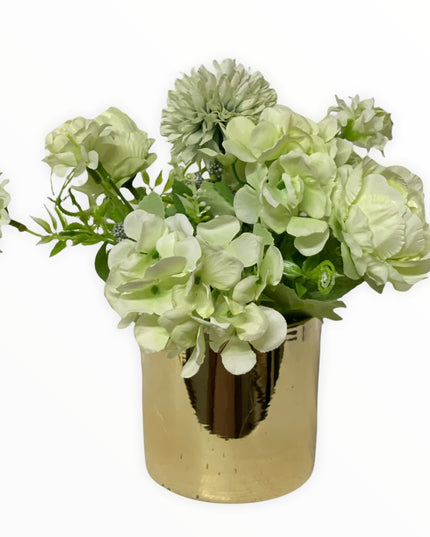 Ghiveci ceramic auriu E14. 20cm