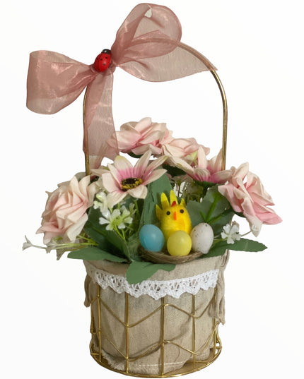 Aranjament coș metal F36. 25cm