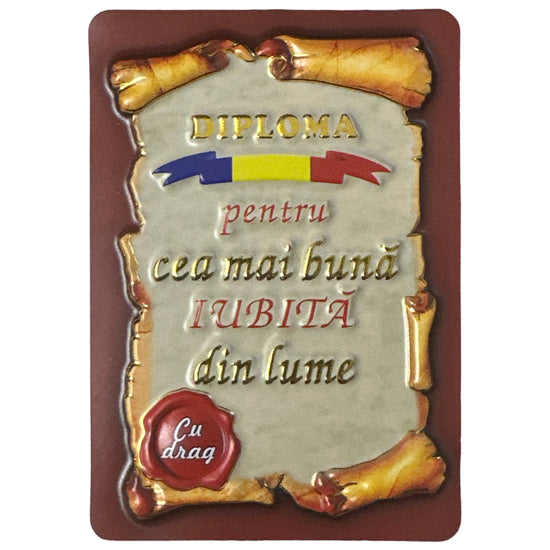 Magnet de frigider Diplomă. 10cm