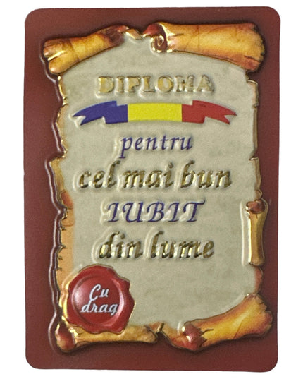 Magnet de frigider Diplomă. 10cm
