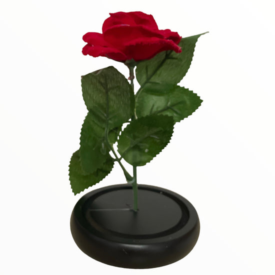 Cupolă sticlă cu trandafir  21cm