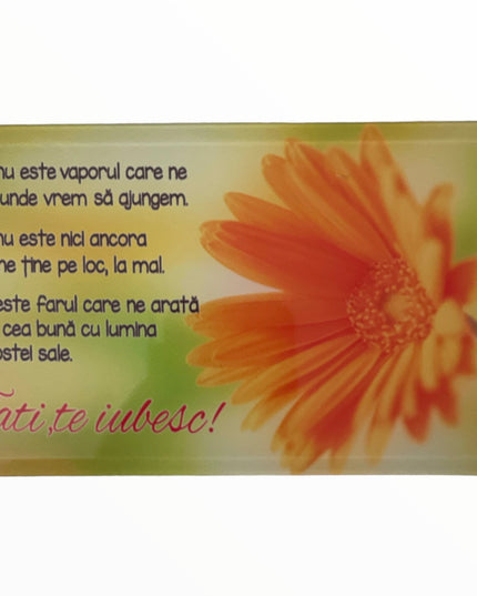 Tablou decorativ din sticlă cu mesaj pentru Tata