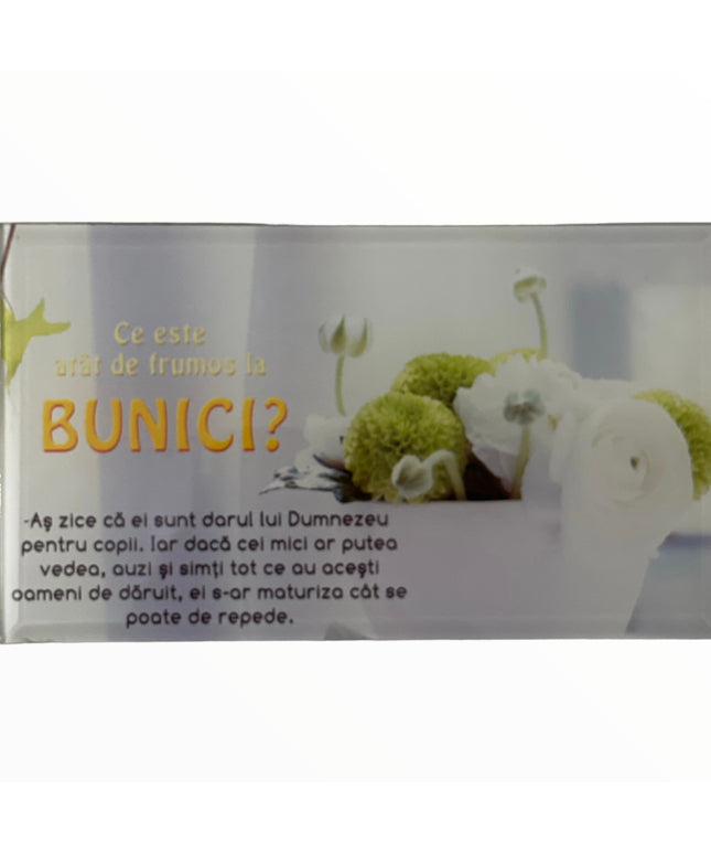 Tablou decorativ din sticlă cu mesaj pentru Bunici