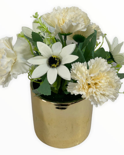 Ghiveci ceramic auriu F32. 20cm