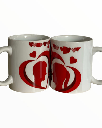 Set 2 căni cu linguriță Love