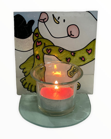 Candelă vitraliu Crăciun 11cm