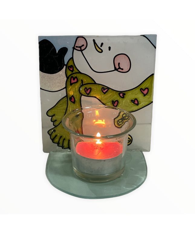 Candelă vitraliu Crăciun 11cm