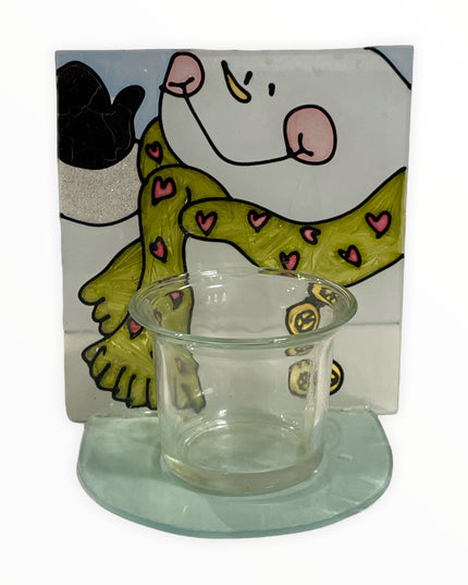 Candelă vitraliu Crăciun 11cm