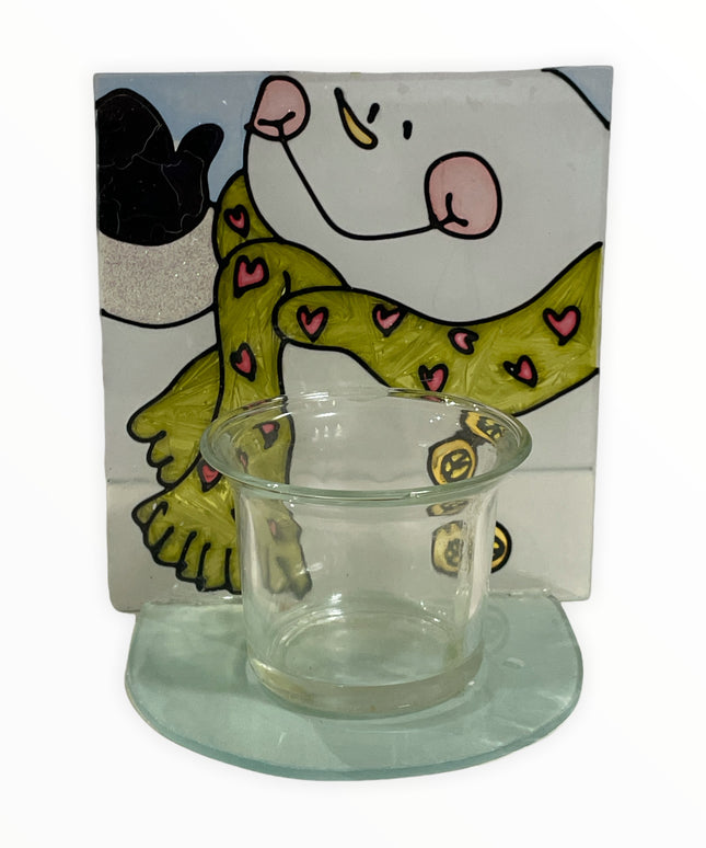 Candelă vitraliu Crăciun 11cm