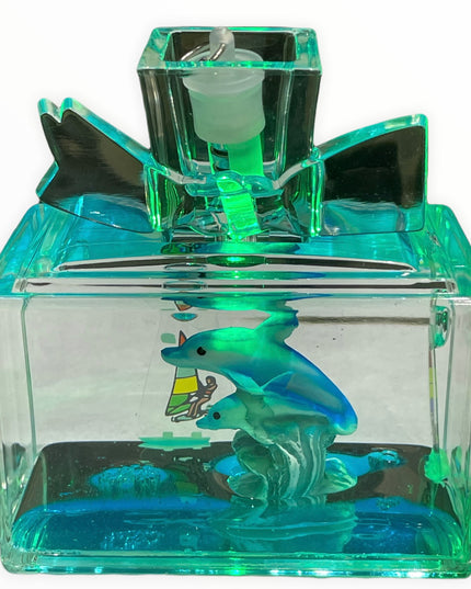 Sticlă Mediteraneană cu lumini 9cm