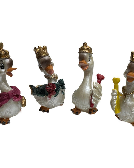 Lebede cu coroană 4/set 9cm