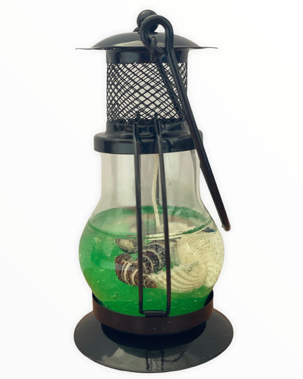 Lumânare decorativă cu gel transparent în felinar mijlociu 16cm