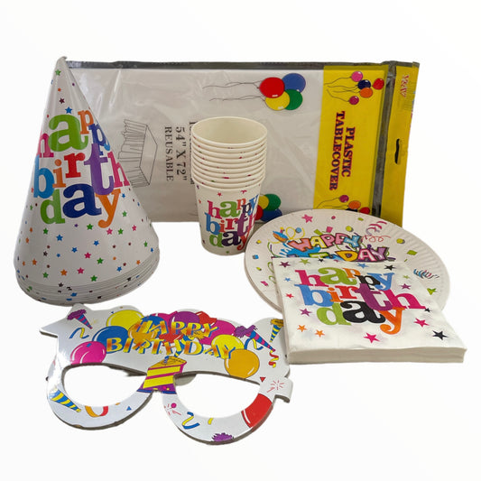Set petrecere Happy B. alb