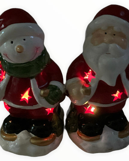 Figurine Crăciun cu lumini 2/set 16cm
