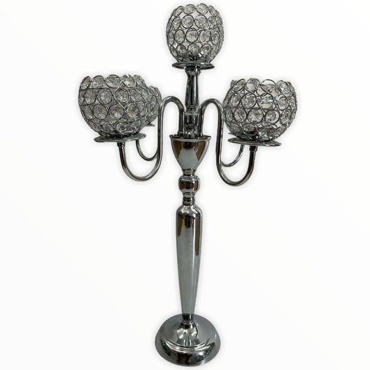 Suport lumânare glob CRISTALIN 68 cm
