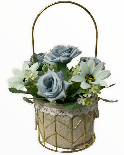 Aranjament coș metal F36. 25cm