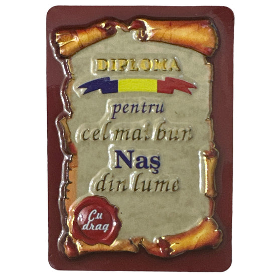 Magnet de frigider Diplomă. 10cm