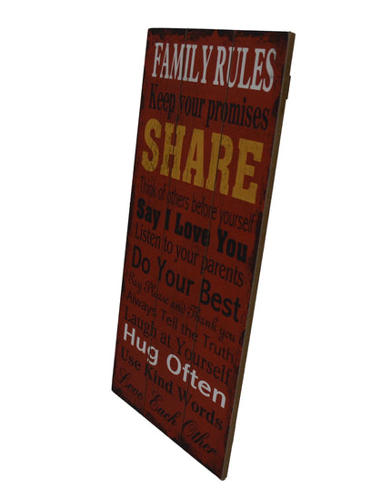 Tablou FAMILY RULES 60 x 30cm