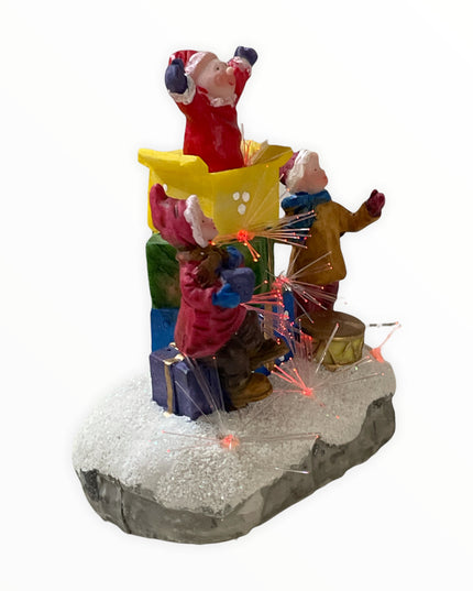 Figurină cu lumini Crăciun 12cm