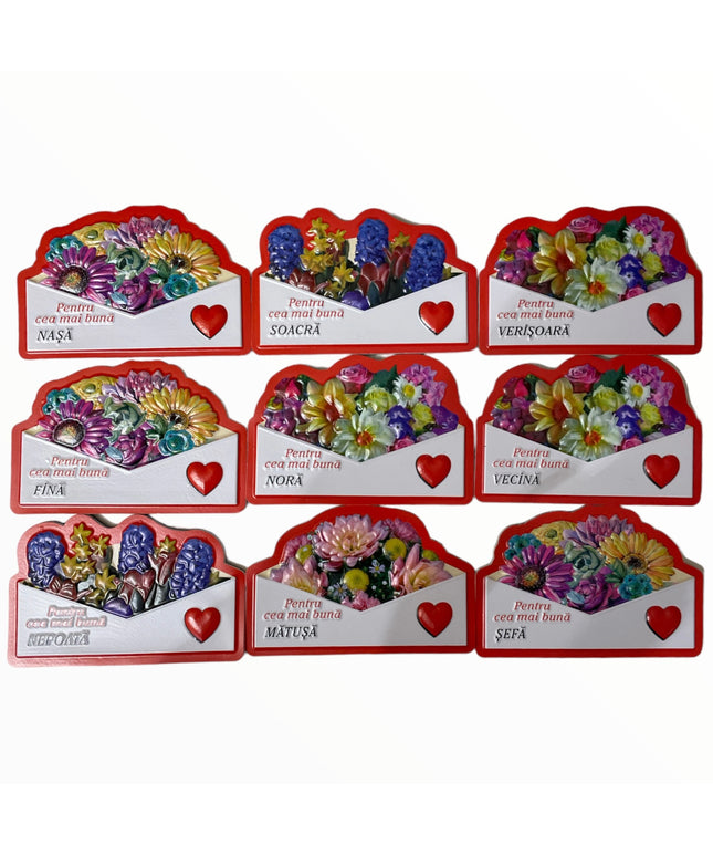 Magnet de frigider 3D cu mesaje 10cm