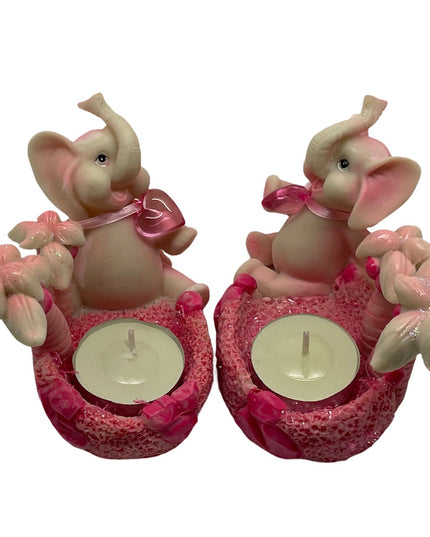 Elefanți suport lumânare 2/set