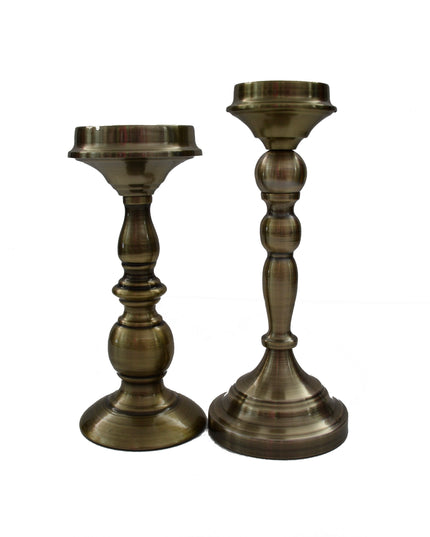 Suport lumânare flori metalic VINTAGE 27cm