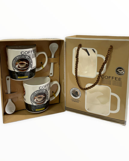 Set cadou 2 căni cu linguriță CH6