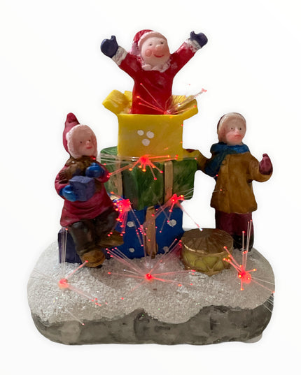 Figurină cu lumini Crăciun 12cm