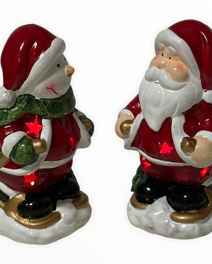 Figurine Crăciun cu lumini 2/set 16cm