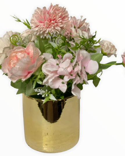 Ghiveci ceramic auriu E14. 20cm