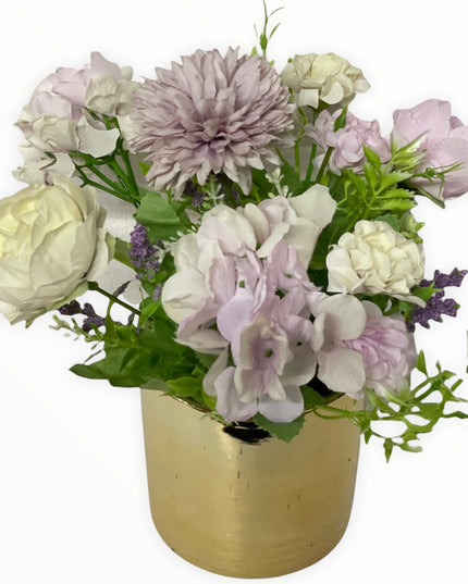 Ghiveci ceramic auriu E14. 20cm