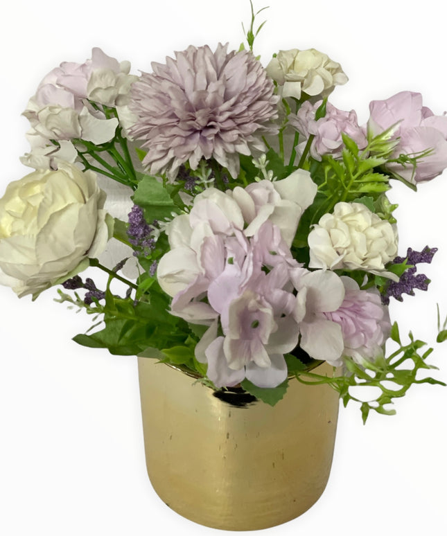 Ghiveci ceramic auriu E14. 20cm