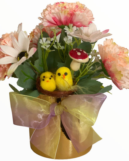 Ghiveci ceramic auriu F32. 20cm