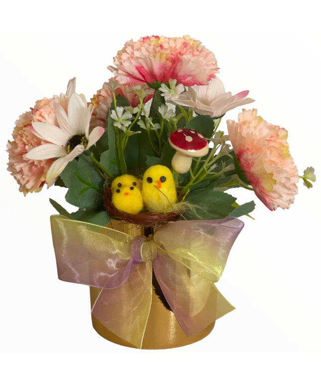 Ghiveci ceramic auriu F32. 20cm