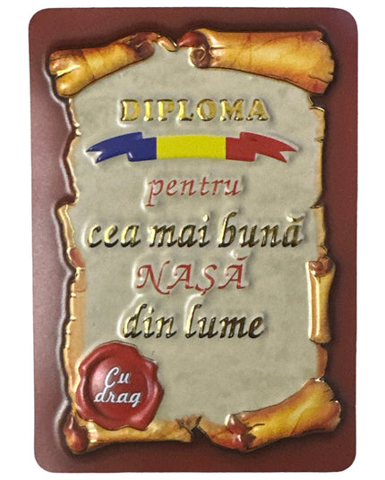 Magnet de frigider Diplomă. 10cm