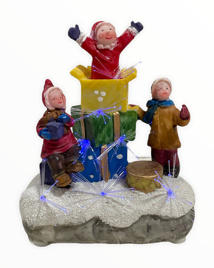 Figurină cu lumini Crăciun 12cm