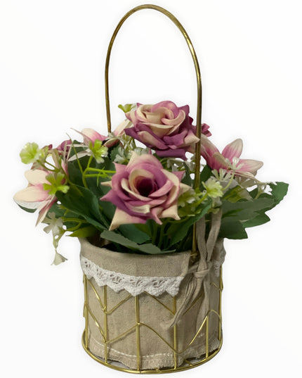 Aranjament coș metal F36. 25cm