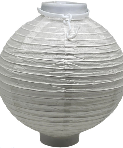 Lampion decorativ alb 3/set cu lumini 20cm