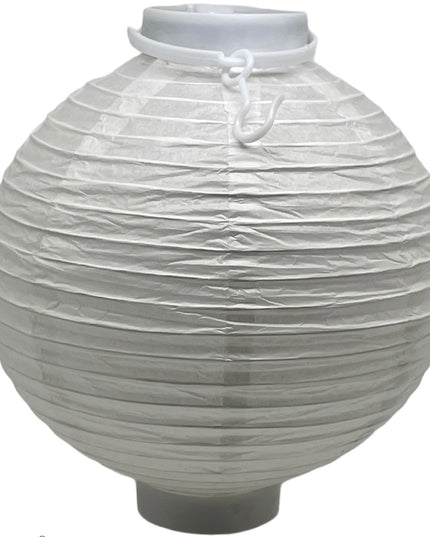 Lampion decorativ alb 3/set cu lumini 20cm