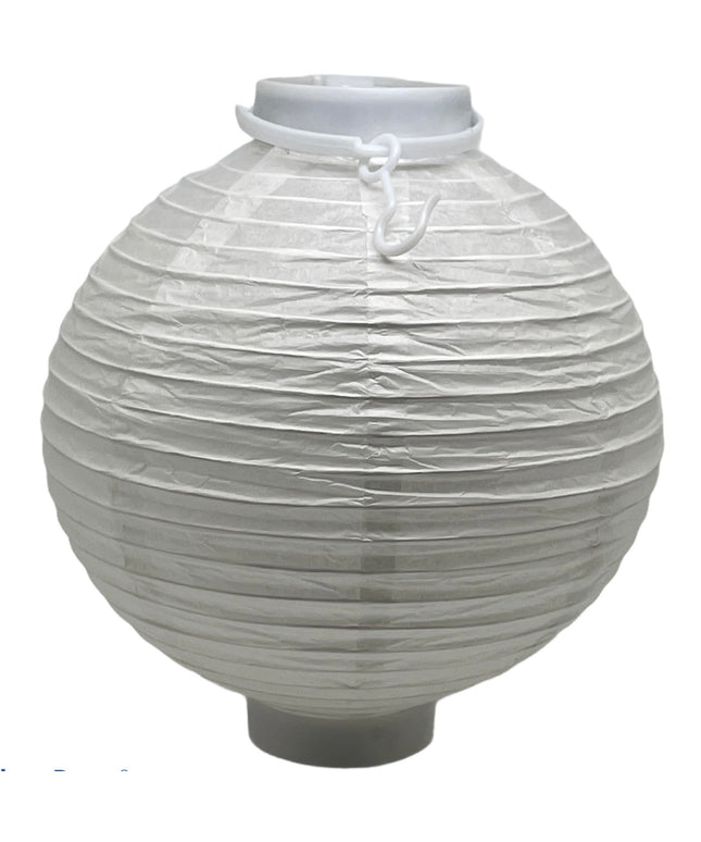 Lampion decorativ alb 3/set cu lumini 20cm