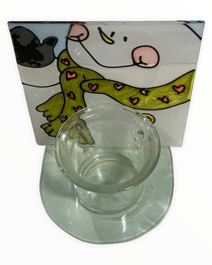 Candelă vitraliu Crăciun 11cm